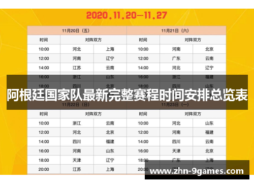 阿根廷国家队最新完整赛程时间安排总览表